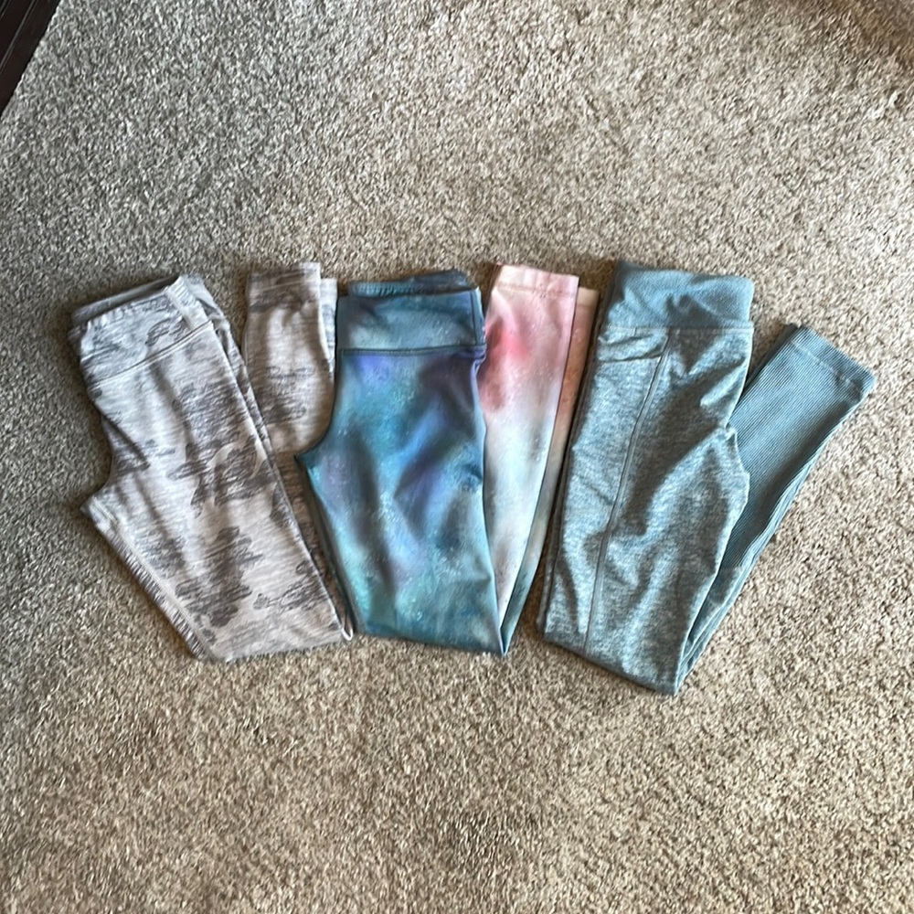 Lot of 3 Girls Size Small Athleta Girl Leggings